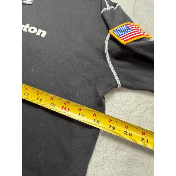 Black Killington Beast of Burden Long Sleeve Shirt Mens M USA Flag Patch - Picture 5 of 9